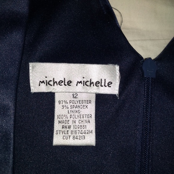 Dark Navy blue fancy dress. - Picture 3 of 3